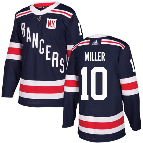 Adidas Rangers #10 J.T. Miller Navy Blue Authentic 2018 Winter Classic Stitched NHL Jersey - Click Image to Close